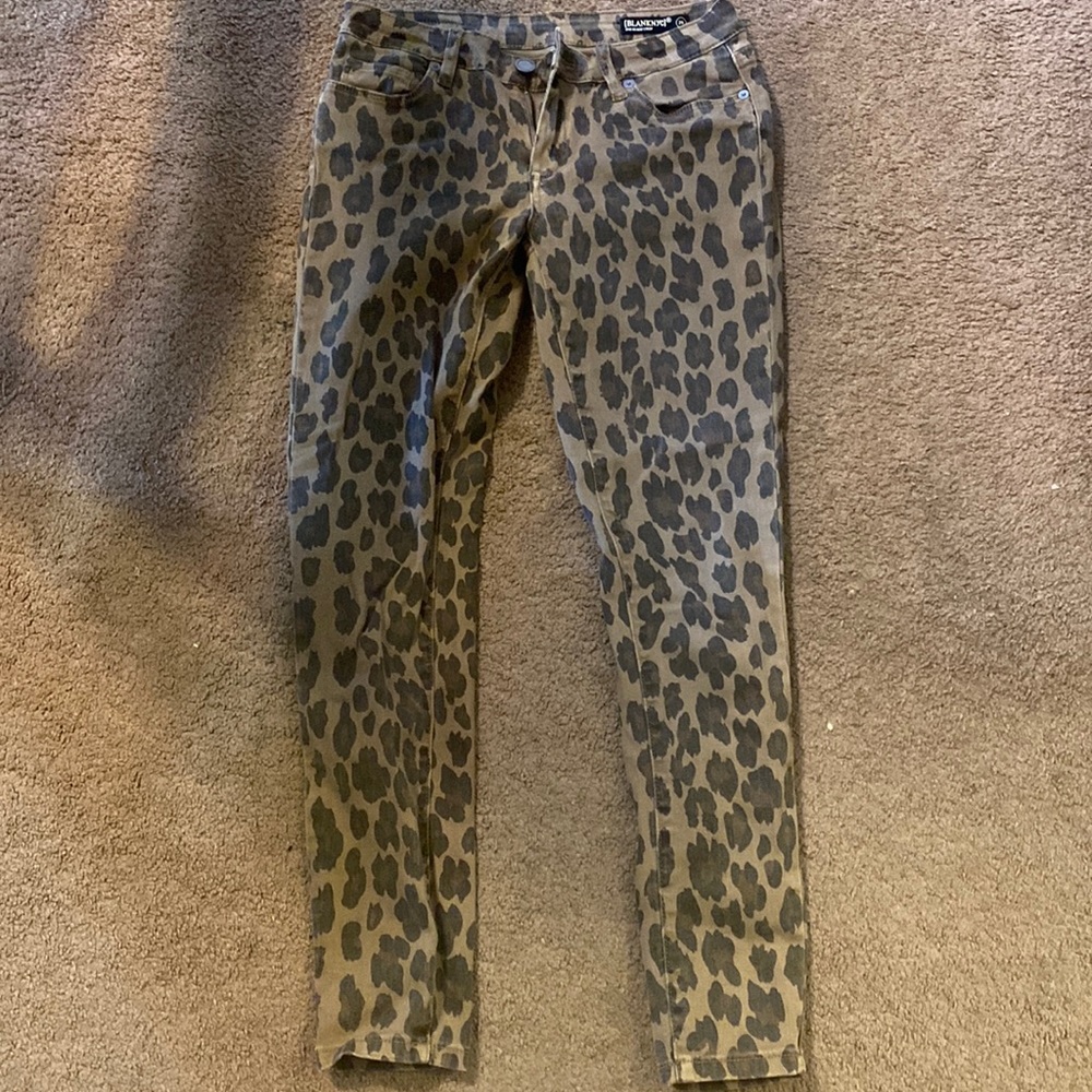 Leopard Print Jeans - image 1